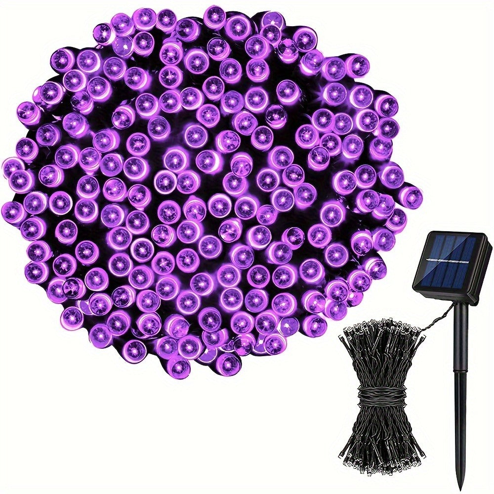 Solar LED Fairy String Lights IP65 Waterproof – 40FT or 80FT with 8 Lighting Modes for Independence Day, Christmas, Wedding, Garden & Yard – White, Warm White, Multi Color, Purple, Orange & Blue