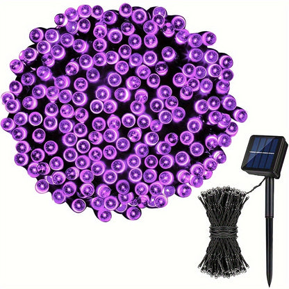 Solar LED Fairy String Lights IP65 Waterproof – 40FT or 80FT with 8 Lighting Modes for Independence Day, Christmas, Wedding, Garden & Yard – White, Warm White, Multi Color, Purple, Orange & Blue