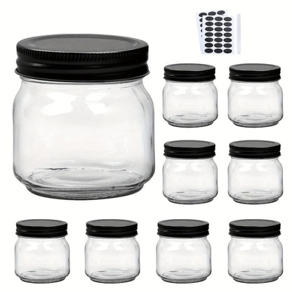 Mason Jars 8oz Glass Jars with Lids – 9/18/27/36 Pack Regular Mouth Canning Jars for Storage, Spices, Jelly, Jam, Honey & Caviar | Dishwasher Safe Spiral Lid Kitchen Storage Containers Set