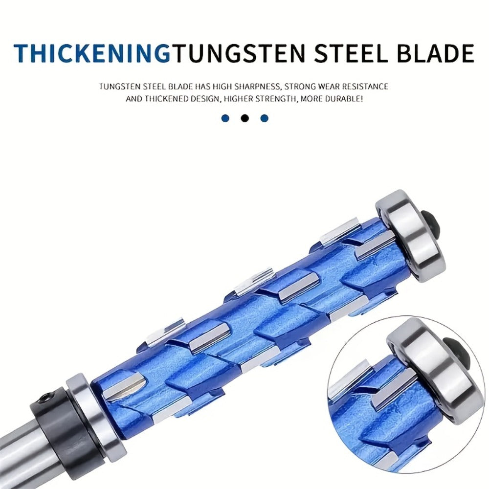 Carbide Flush Trim Router Bit 1/2" Shank - Double Bearing Design, Precision Woodworking Template Trimming Bit, CNC Router Cutter for Wood, Plywood & Laminate, 45mm & 65mm Options