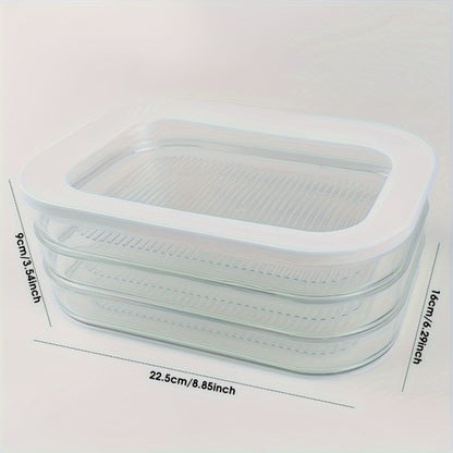 Food Storage Container Leak-Proof Reusable Airtight Sealed Box for Meat Fruits Vegetables Kitchen Organizer Fridge Pantry Meal Prep
