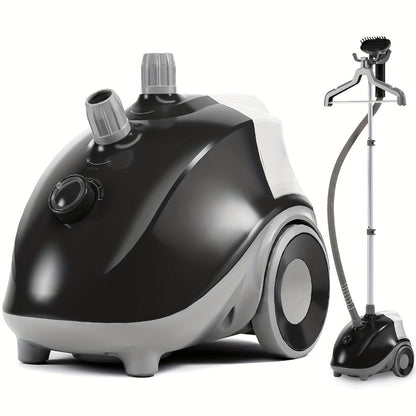 Garment Steamer Hanging Iron Machine 1500W, Vertical Steam Iron with 1.8L Large Water Tank, 60 Min Continuous Steam, 45s Fast Heat-Up, Roll Wheels, Adjustable Handheld Steamer for Clothes Home Commercial