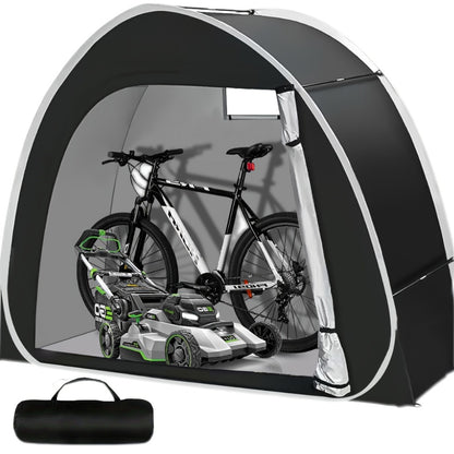 Bike Storage Shed Tent Outdoor Waterproof Bicycle Cover Shelter 210D Oxford PU4000 for 2-3 Bikes Lawn Mower Garden Tool Storage