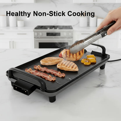 Electric Griddle with Non-Stick Coating - Large Submersible Cooking Surface, Make 15 Eggs at Once, Hassle-Free Cleanup, 2 Sizes Available - Perfect for Breakfast, Pancakes & Family Cooking