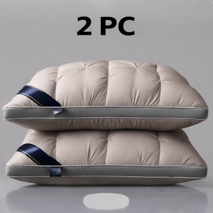 Hotel Quality Pillow Soft Polyester Fiber Deep Sleep Neck Support - No Collapse All Season Machine Washable Satin Cover Zipper Closure White Grey 1pk 4pk Bed Pillow for Home Hotel Bedroom