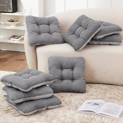 Memory Foam Chair Cushions 4/8 Pack, Non-Slip Seat Pads for Dining Chairs, Kitchen, Office & Patio – Indoor Outdoor Chair Pads M/L Size