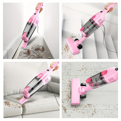 Corded Stick Vacuum Cleaner 20KPa 600W Motor 2-in-1 Bagless Upright Handheld Vacuum 0.8L Dustbin for Hard Floor Pet Hair Carpet Car Stairs Low Noise 65dB