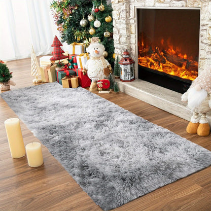 Tie-Dye Shaggy Fluffy Area Rug Non-Slip Machine Washable – Soft Plush Fuzzy Carpet for Bedroom, Living Room, Hallway & Dorm – 6 Colors, 4 Sizes: 2x6, 3x5, 6x9, 8x10 Ft