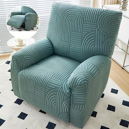 Recliner Chair Cover Elastic Jacquard Single Seat Armchair Slipcover Stretch Furniture Protector for Living Room Bedroom Office Relaxing Reclining Chair Sofa Cover Multiple Colors