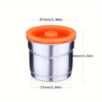Reusable Coffee Filter Capsule for Illy Y3.2 & X7.1 Machines, Stainless Steel Refillable Coffee Pod Cup with Tamper, Eco-Friendly Reusable Espresso Capsule Accessory