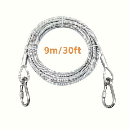 Retractable Clothesline Stainless Steel - Portable Indoor Outdoor Laundry Line for Apartment, Dorm & Camping, Anti-Rust Durable Clothes Drying Rope, Space Saving Laundry Solution | 9M & 15M Options