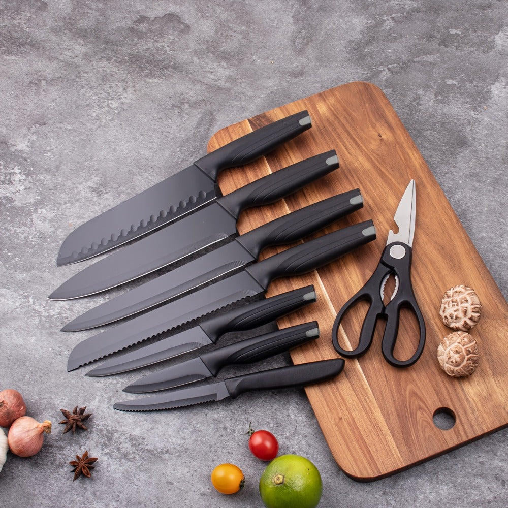 Kitchen Knife Set 15 Piece with Block & Scissors – Professional Chef Knives High Carbon Stainless Steel, Ultra-Sharp Blade, Ergonomic Handle, Home & Restaurant Use, Ideal Holiday Gift