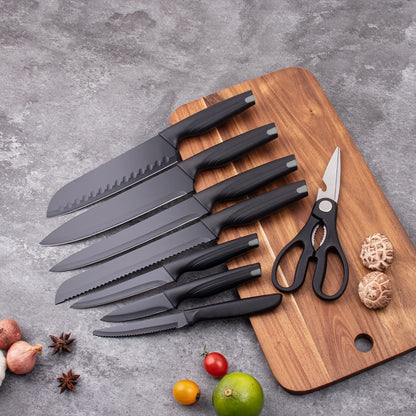 Kitchen Knife Set 15 Piece with Block & Scissors – Professional Chef Knives High Carbon Stainless Steel, Ultra-Sharp Blade, Ergonomic Handle, Home & Restaurant Use, Ideal Holiday Gift