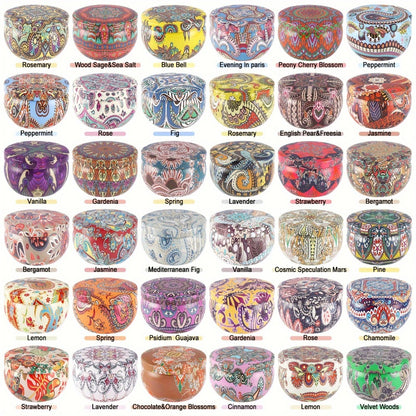 Candle Gift Set 36-Pack – Natural Soy Wax Scented Candles in Tin Cans, Aromatherapy Candles for Yoga, Spa, Bath & Home Decor, Portable Travel Candles, Perfect Gift for Women & Men, Mother's Day, Valentine's Day & Birthdays