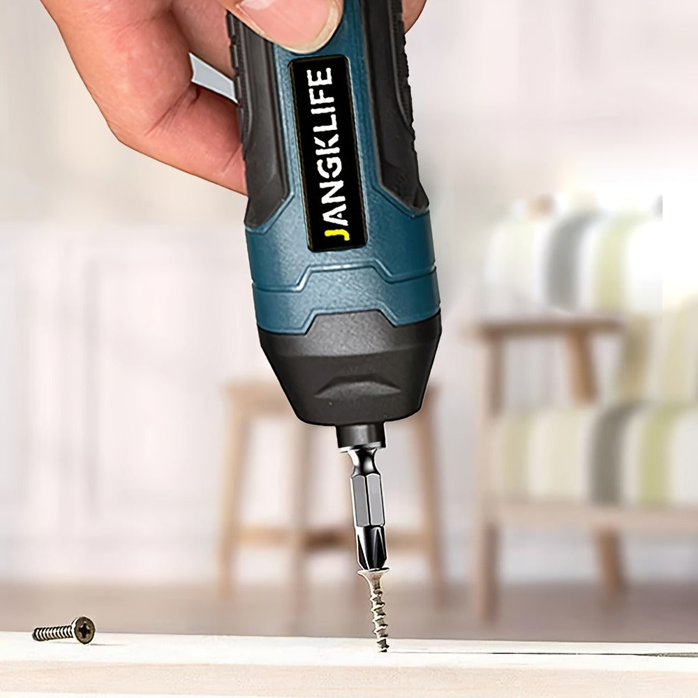 Cordless Electric Screwdriver Set – Rechargeable Power Screwdriver with LED Light, DC Charging, Bit Accessories Included, for Home DIY & Repair