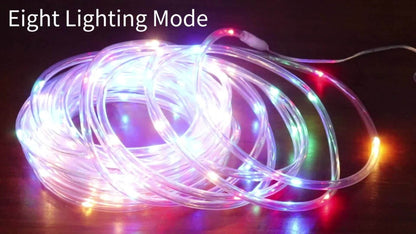 Solar Rope Lights Outdoor 33FT 100LED RGB – 8 Modes IP65 Waterproof String Lights for Garden, Patio, Party & Holiday Decor