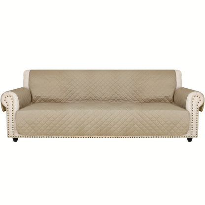 Sofa Slipcover 5-Layer Quilted Thick Sofa Cover Protector Elastic Strap Non-Slip Washable Pet Friendly Universal Fit 3 4 Seater Couch Cover for Living Room - 10 Colors