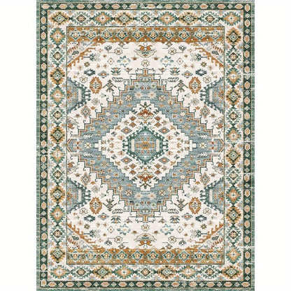 Area Rug Boho Vintage Washable Non-Slip Rug for Living Room Bedroom Traditional Woven Carpet Home Decor