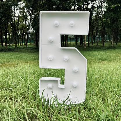 3ft Glowing Number Sign – Warm White LED 3D KT Board 36 Inch Freestanding Party Decoration for Birthday Anniversary Wedding