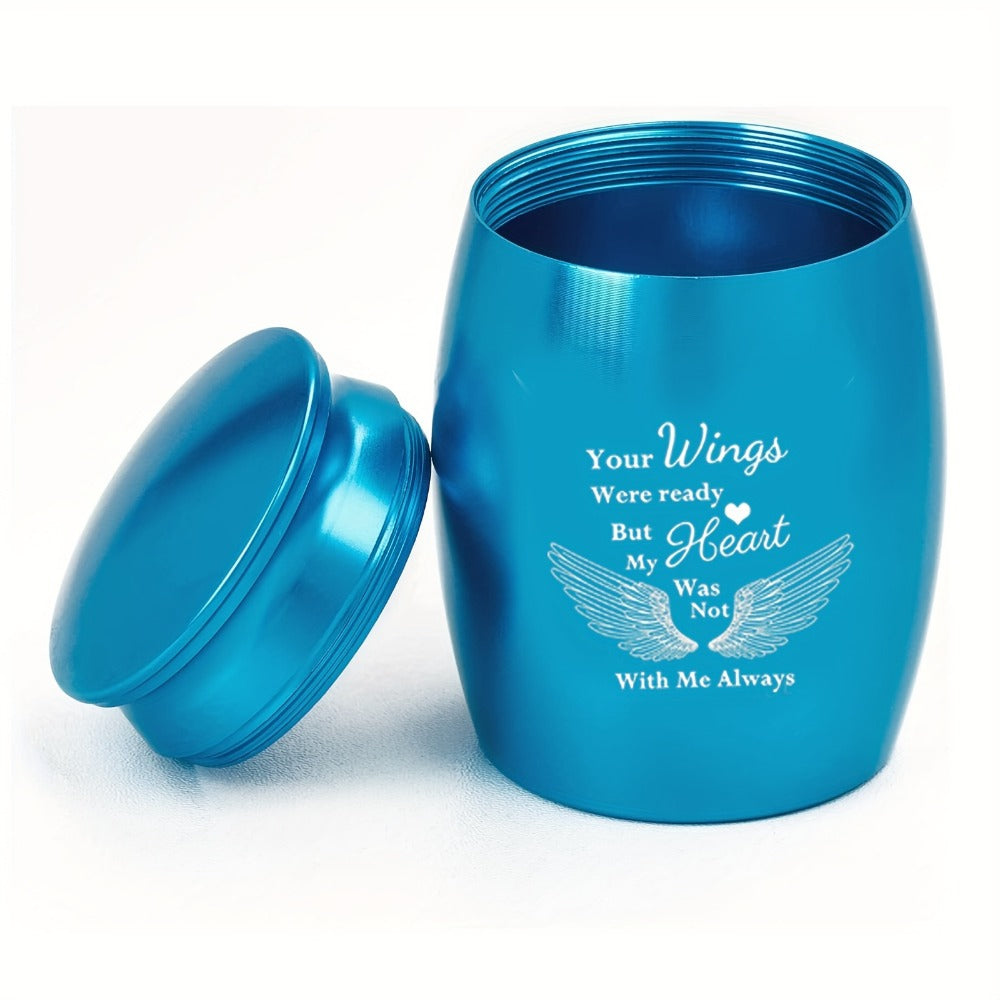 Mini Keepsake Urns for Human Ashes 4pcs – Small Metal Memorial Urn Set for Pet Ashes 1.57 Inch 4 Colors Remembrance Gift
