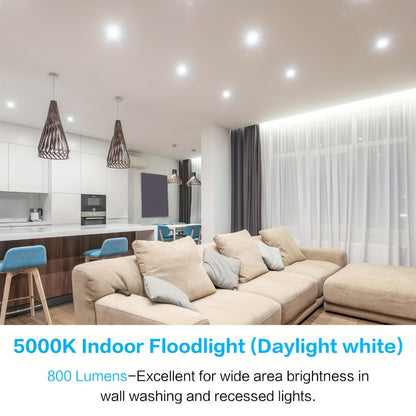 BR30 LED Flood Light Bulbs Dimmable 9W = 65W Equivalent 800 Lumens E26 Base CRI 80+ Recessed Light Bulbs for Ceiling Kitchen – 2700K Soft White or 5000K Daylight – Available in 6-Pack & 24-Pack