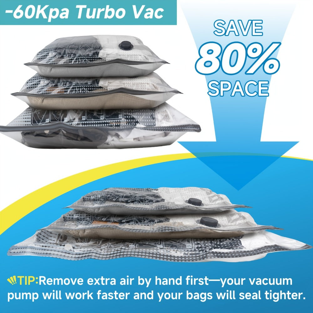Vacuum Storage Bags with Electric Pump – 16 Pack Space Saver Bags for Clothes, Bedding & Travel, 4 Sizes Large Capacity Compression Bags for Moving & Home Storage
