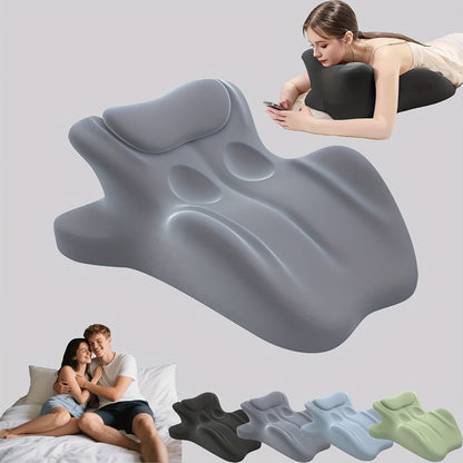 Wedge Pillow for Stomach Sleepers - Ergonomic Memory Foam Support for Cervical, Lumbar & Leg Elevation, Breathable Washable Cover, Multi-Use for Sleep, Reading & Office, 3 Colors