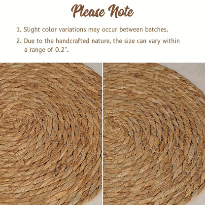 Bohemian Placemats Set 10/30pcs with Holders, 12-Inch Vintage Woven Table Mats for Wedding, Party & Everyday Dining