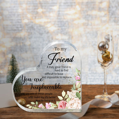 Sunflower Acrylic Friendship Gift for Women – Bestie Birthday Christmas Thank You Present Unbiological Sister BFF Keepsake