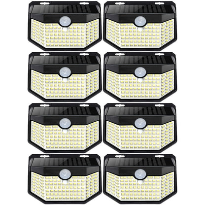 Solar Step Lights Outdoor 120 LED Motion Sensor – 270° Wide Angle IP65 Waterproof Wall Light with 3 Modes | 18-Hour Solar Powered Stair Light for Pathway, Fence, Garage & Deck | 4/6/8 Pack