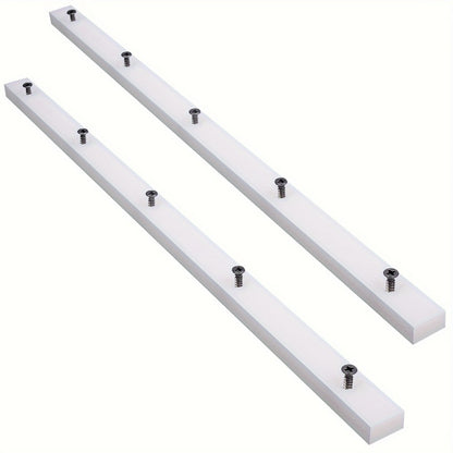 UHMW Miter Bar for Table Saw Crosscut Sled – 3/4" x 3/8" x 17" Predrilled T-Slot Track with 10 Screws for Jigs Fixtures & Miter Slots, Smooth Low-Friction Glide