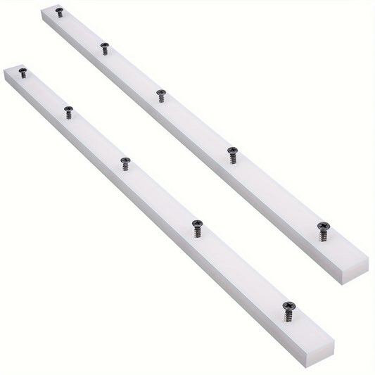 UHMW Miter Bar for Table Saw Crosscut Sled – 3/4" x 3/8" x 17" Predrilled T-Slot Track with 10 Screws for Jigs Fixtures & Miter Slots, Smooth Low-Friction Glide