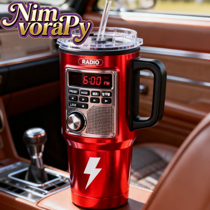 Insulated Travel Mug 40 Oz – Retro Game Console Stainless Steel Tumbler with Leak-Proof Lid & Straw – Hot & Cold Beverages – Perfect Birthday & Christmas Gift for Gamers & Outdoor Adventurers