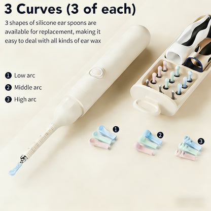 Ear Wax Removal Kit with Camera - 12-in-1 Ear Cleaning Tool Set, Rechargeable Ear Scope with LED Light, Ear Pick Cleaner, Nose Picker, Storage Box Included, Great Gift Idea