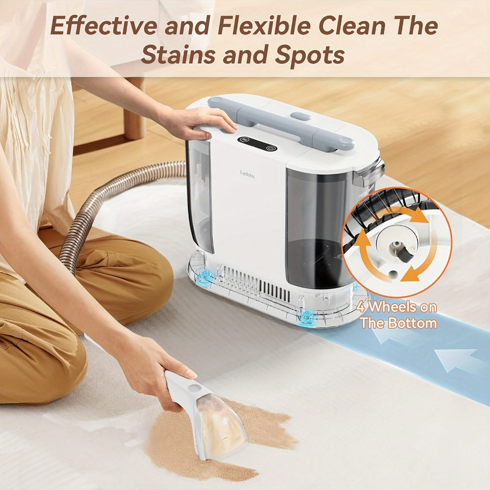 Lydsto Portable Carpet Cleaner 2-in-1 Wash & Dry | 12KPa Suction Fabric Shampooer with Self-Cleaning, 2000ml Tank, Dual Brush Heads – Deep Cleans Sofa, Car Seat & Upholstery