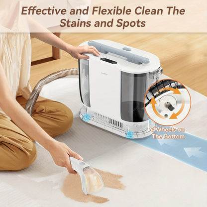 Lydsto Portable Carpet Cleaner 2-in-1 Wash & Dry | 12KPa Suction Fabric Shampooer with Self-Cleaning, 2000ml Tank, Dual Brush Heads – Deep Cleans Sofa, Car Seat & Upholstery