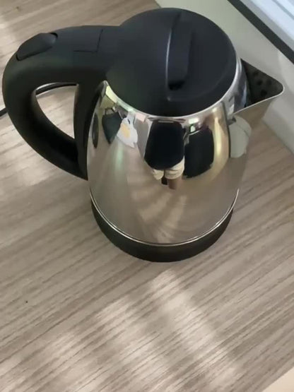 Electric Kettle Stainless Steel 2L Large Capacity 67.63oz with Auto Shut-Off, LED Indicator, BPA-Free Double Wall, Fast Boiling for Coffee & Tea – Black Hot Water Kettle for Home, Office & Dorm