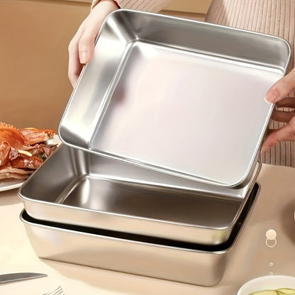 Stainless Steel Food Storage Containers with Lids 5pcs Set Durable Baking Trays Reusable Meal Prep Containers for Picnic Refrigerator Organization Kitchen Essentials Flip Top Closure Easy to Clean