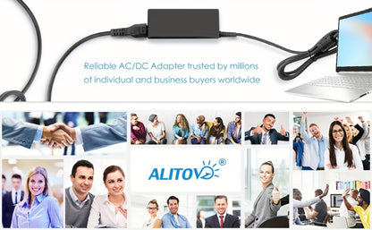19V 3.42A 65W Universal Laptop Power Adapter - Compatible with HP, LG Monitor, Samsung TV, Acer, Chromebook, ASUS, JBL Speaker, AC 100-240V Input, 9 DC Tips Included, Short Circuit Protection