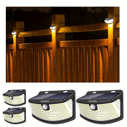 Solar Step Lights Outdoor 120 LED Motion Sensor – 270° Wide Angle IP65 Waterproof Wall Light with 3 Modes | 18-Hour Solar Powered Stair Light for Pathway, Fence, Garage & Deck | 4/6/8 Pack