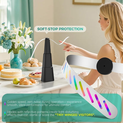 Outdoor Food Fan 4-Pack Battery Powered Silent Table Fan with Hook for Picnic BBQ Patio Party Restaurant Desktop Home Food Protection Black