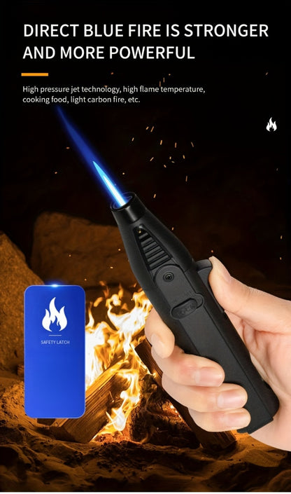 1300°F Torch Lighter 5pcs Blue Flame Windproof Refillable with Safety Lock - Jet Flame for Candles, Grill, BBQ & Camping | Gift Box Available | Butane Not Included
