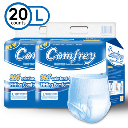 Adult Incontinence Underwear Disposable Pull Ups for Women & Men - Overnight Bladder Control Briefs, Maximum Absorbency, Slip-On Protection | M/L/XL/2XL