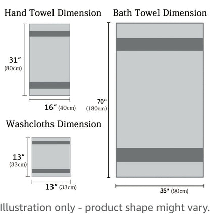 Bath Towel Set 20 Piece 100% Microfiber Absorbent Quick Dry Soft Extra Large Bath Sheets 8 Bath Towels 12 Washcloths Home Bathroom Spa Gift White Beige Gray Blue Green Purple