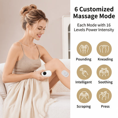 TENS EMS Muscle Stimulator Cordless Rechargeable – 6 Modes 16 Intensity Levels, Wireless Pain Relief Device for Back, Neck, Shoulder & Leg, Portable Full Body Therapy Massager with Charging Case