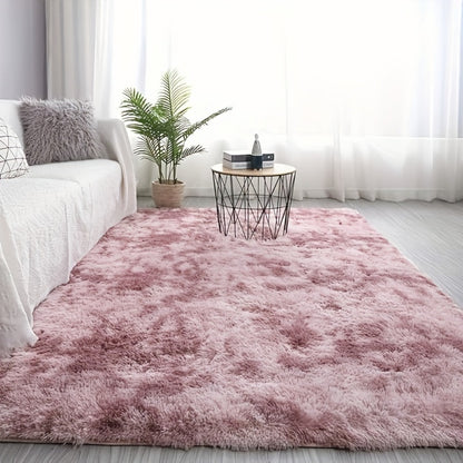 Tie Dye Plush Area Rug - Ultra Soft Thick Fluffy Durable Carpet for Living Room & Bedroom | Easy Care Portable Sofa & Coffee Table Floor Mat | Holiday Home Decor Gift Rug 63"x90" Multiple Colors