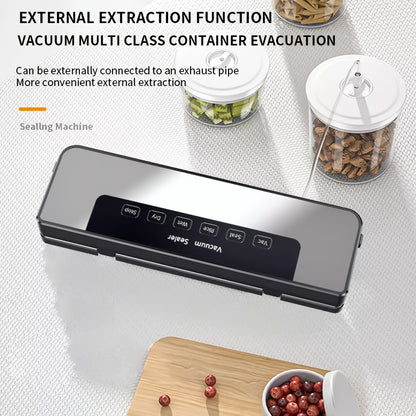Vacuum Sealer Machine 65KPA – 6-in-1 Automatic Food Sealer with 50 Bags, Dry Moist Modes, Sous Vide Compatible, Food Preservation System for Home Kitchen, Easy Clean