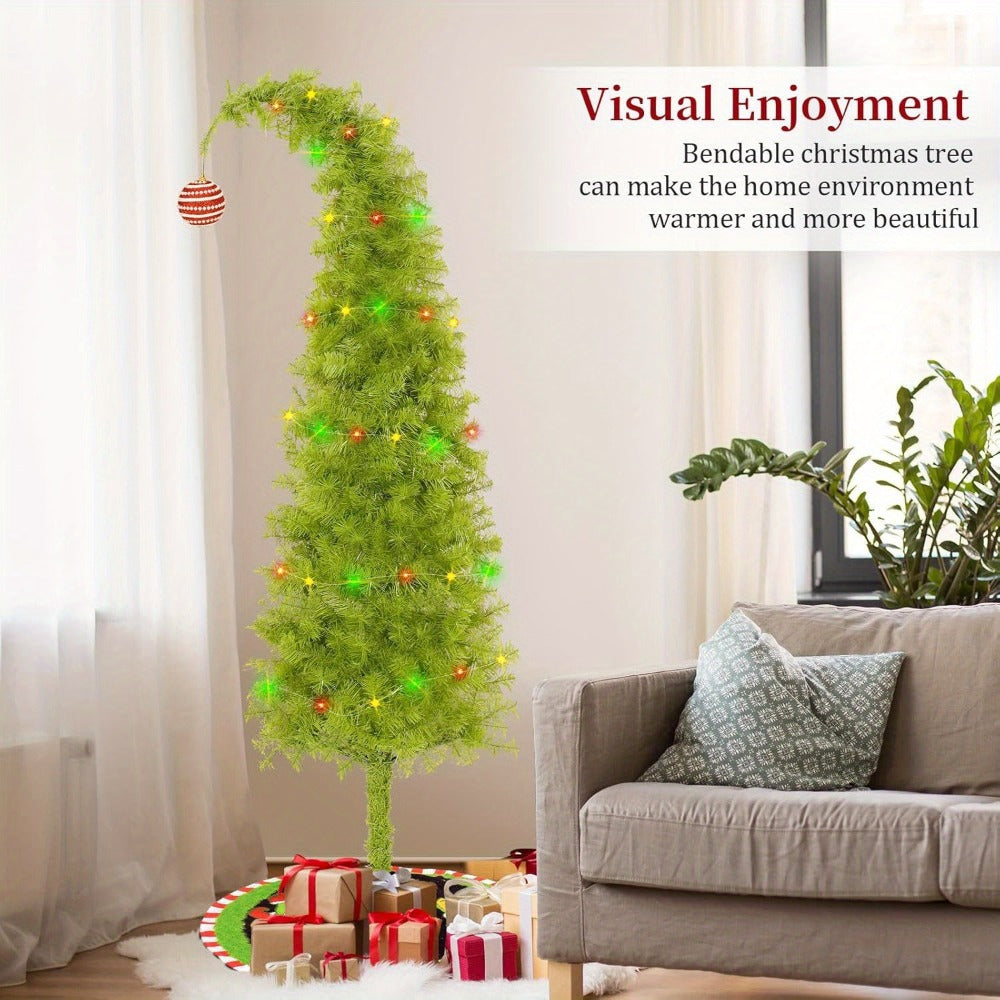 6FT Artificial Christmas Tree with Skirt, Balls & Stand – Flexible Full Christmas Tree Set with Unique Decorations for Home, Office & Party – Festive Holiday Decor, Green