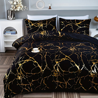 Duvet Cover Set 3 Piece Soft Bronzing Texture Bedding Set with Duvet Cover and 2 Pillowcases for Home Dormitory All Season Twin Full Queen King