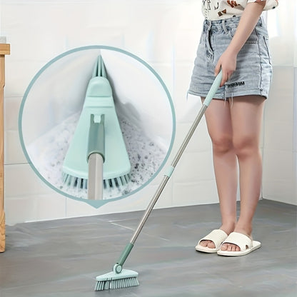 Long Handle Scrub Brush 37.4 Inch, Detachable Floor Scrubber with Hard Bristles for Cleaning Shower, Bathtub, Tile, Bathroom, Kitchen, Balcony & Walls – Stiff Bristle Deck Brush for All Seasons